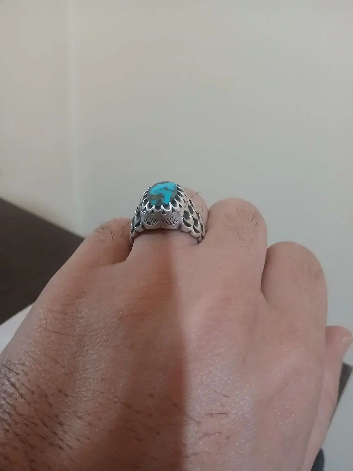 انگشتر مردانه فیروزه خوش رنگ|زیورآلات و اکسسوری|شیراز, غدیر جنوبی|دیوار