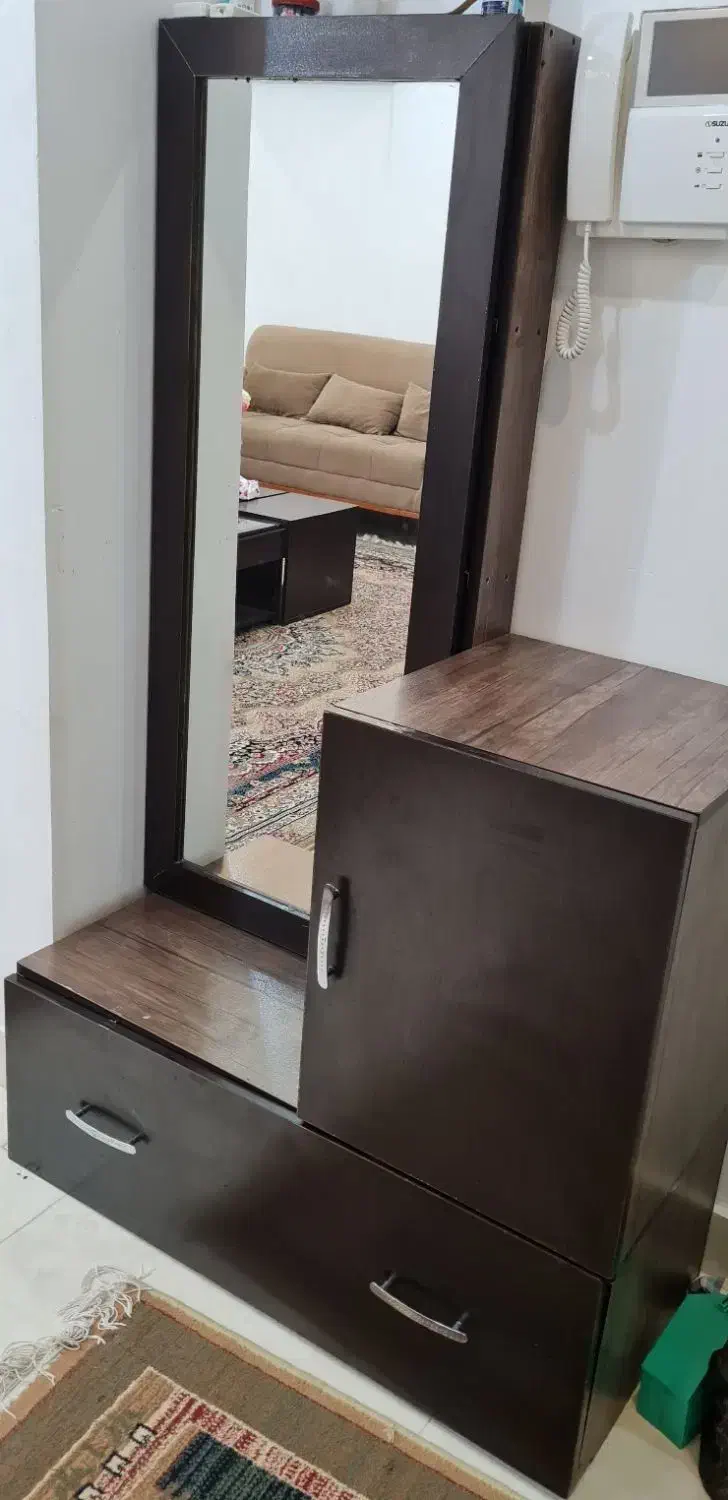 دراور با آینه قدی|جاکفشی، کمد، دراور|گرگان, |دیوار