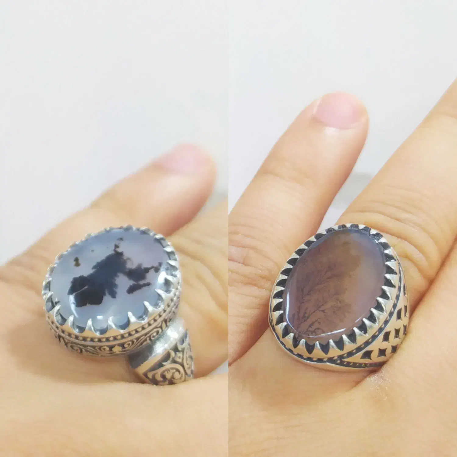 انگشتر نقره سنگ شجر|جواهرات|علی‌آباد کتول, |دیوار