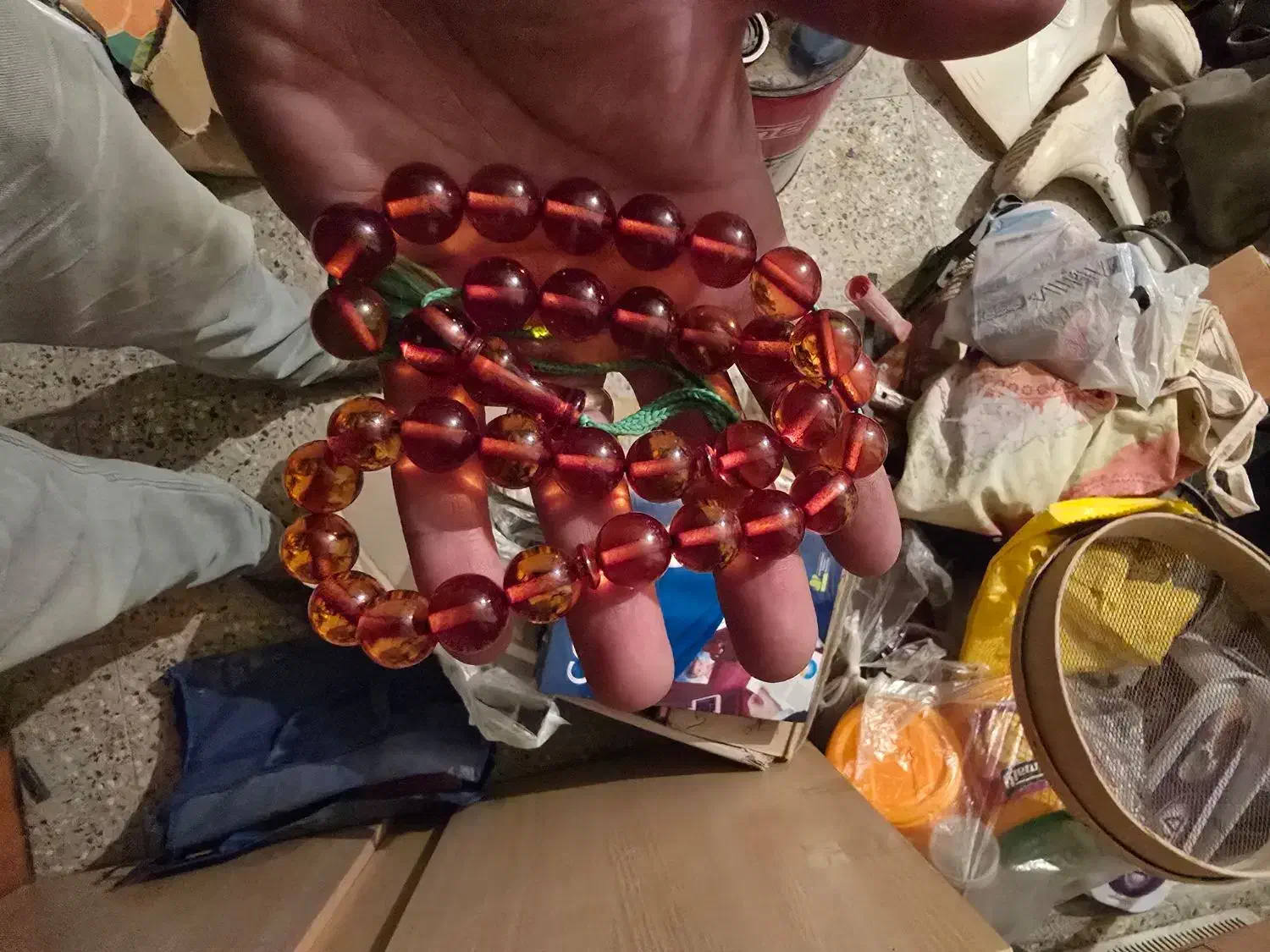 تسبیح سندلوس شامقصودکهربا|کلکسیون اشیاء عتیقه|سامان, |دیوار