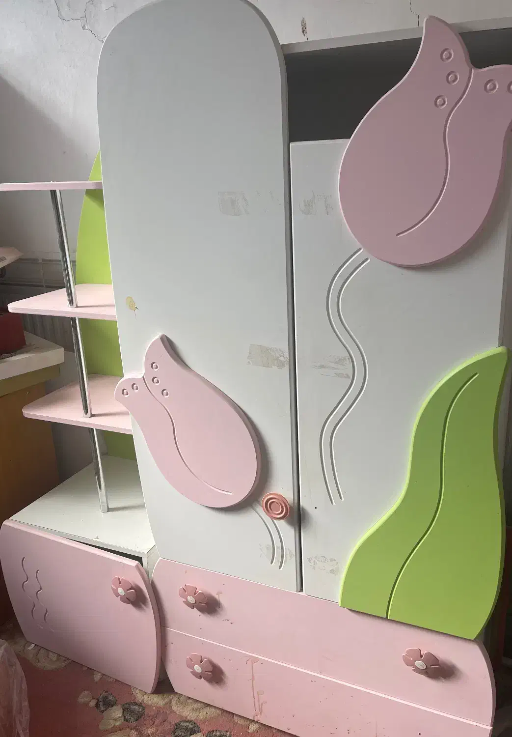 فروش تخت کمد کامل کودک|تخت و سرویس خواب|بافق, |دیوار