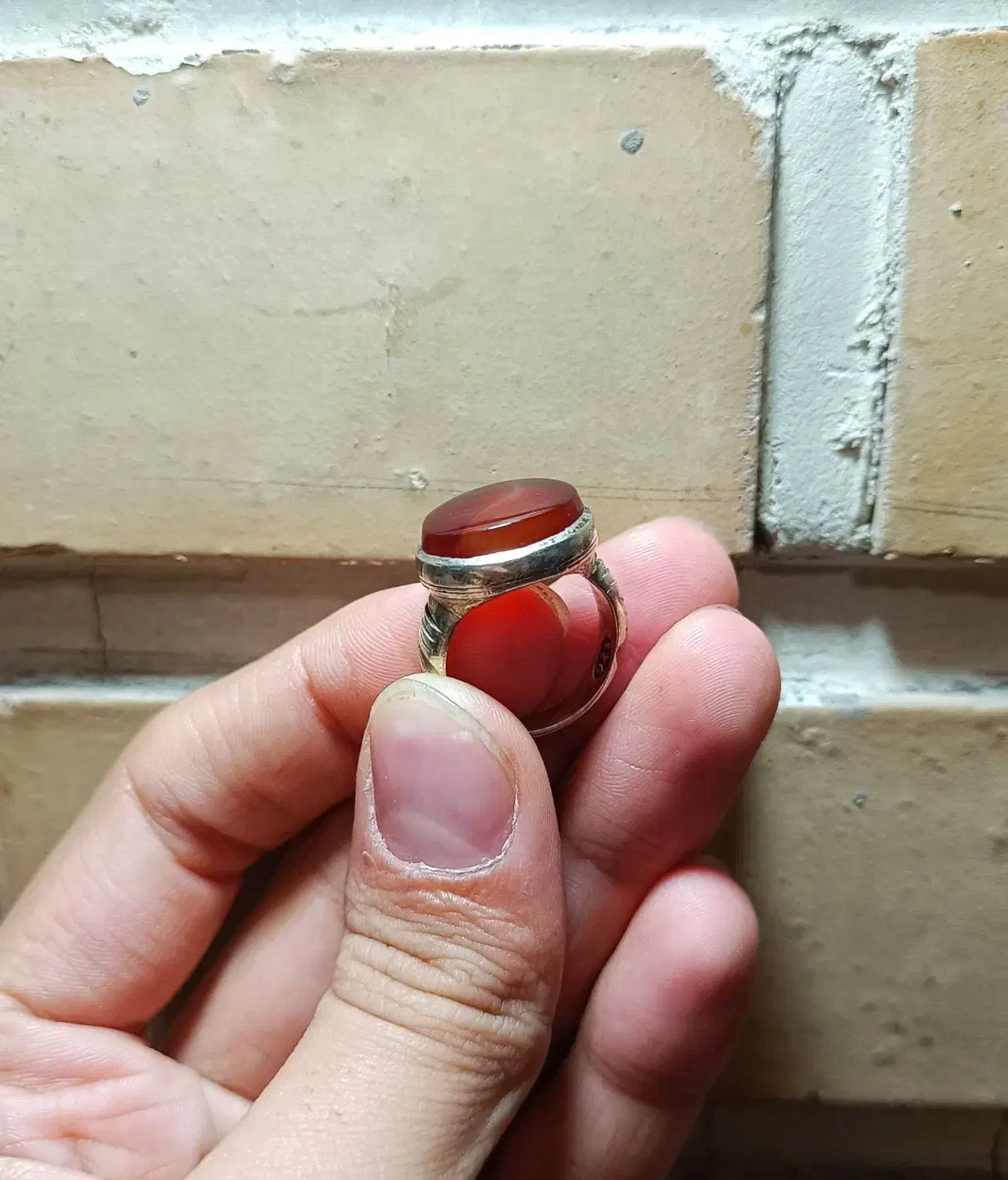 انگشتر مردانه عقیق یمنی نارنجی|جواهرات|تهران, ستارخان|دیوار