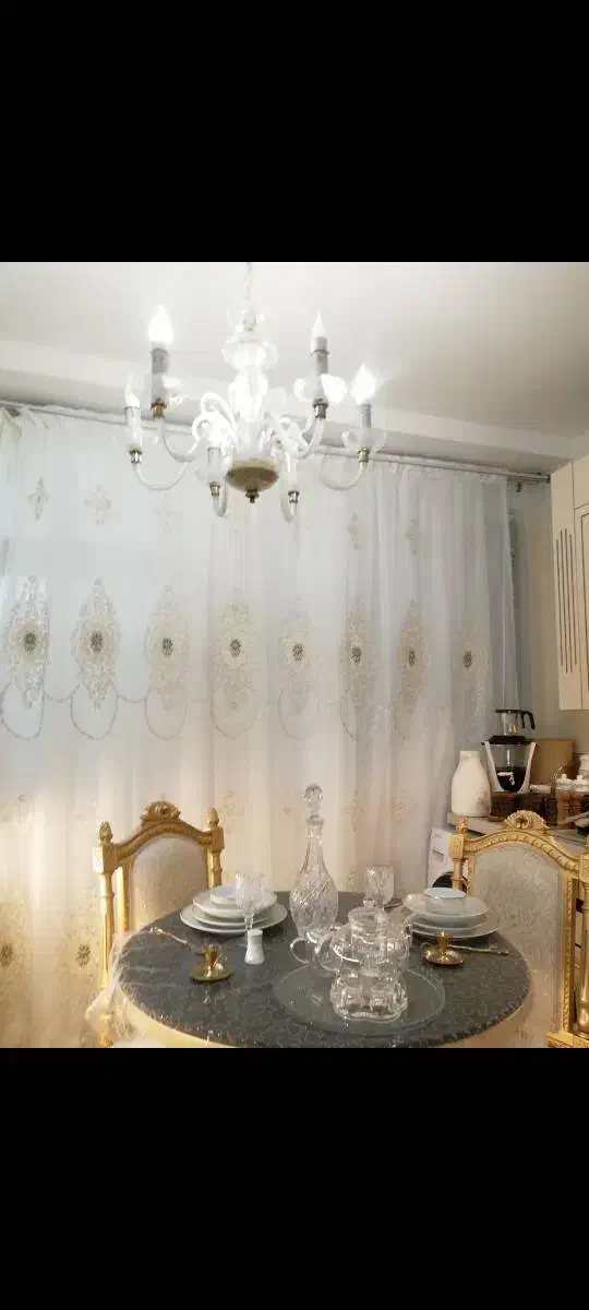 لوستر کریستالی مات|لوستر و چراغ آویز|ورامین, ورامین|دیوار