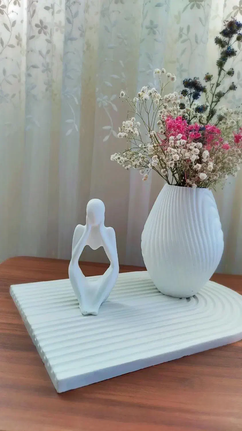 فروش عمده گلدون و گلجای مینیمال سنگ مصنوعی|گل مصنوعی|ساری, |دیوار