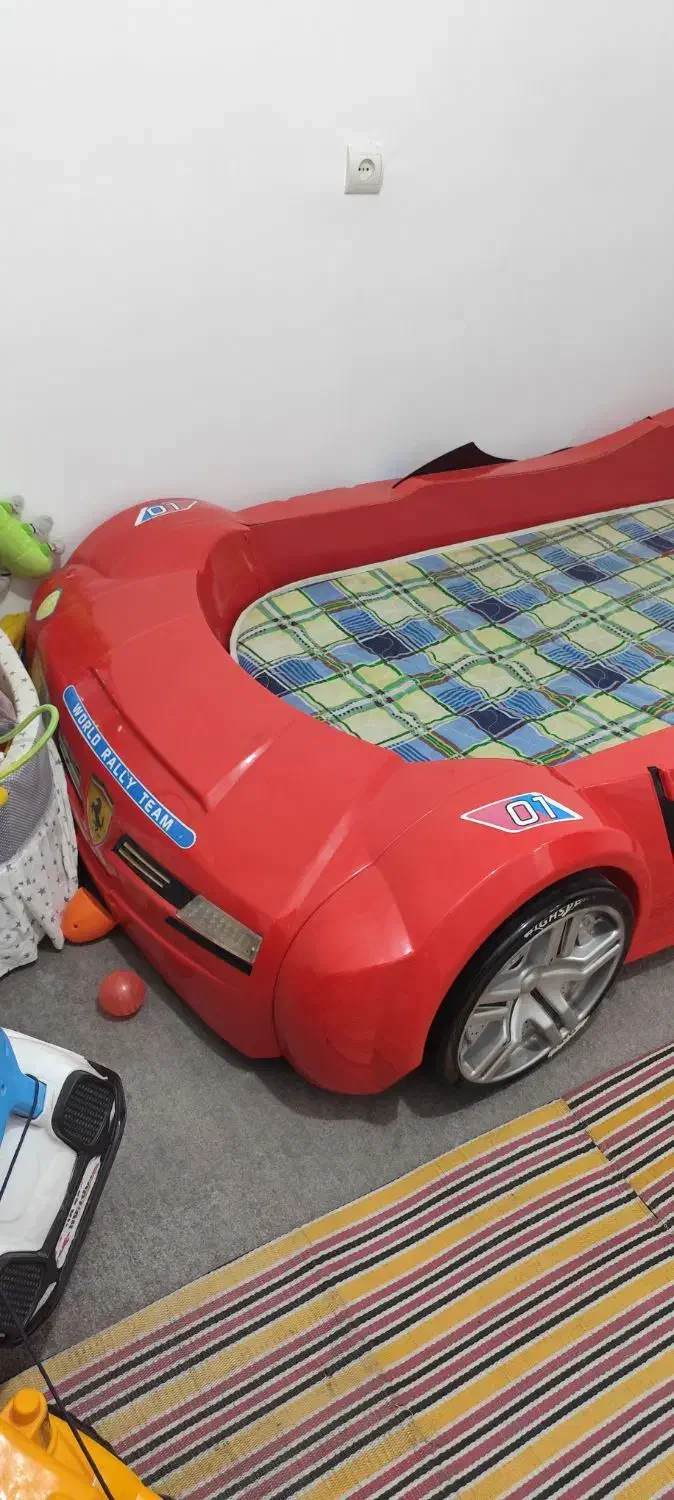 تخت خواب بچه کودک ماشین|تخت و سرویس خواب|دزفول, |دیوار