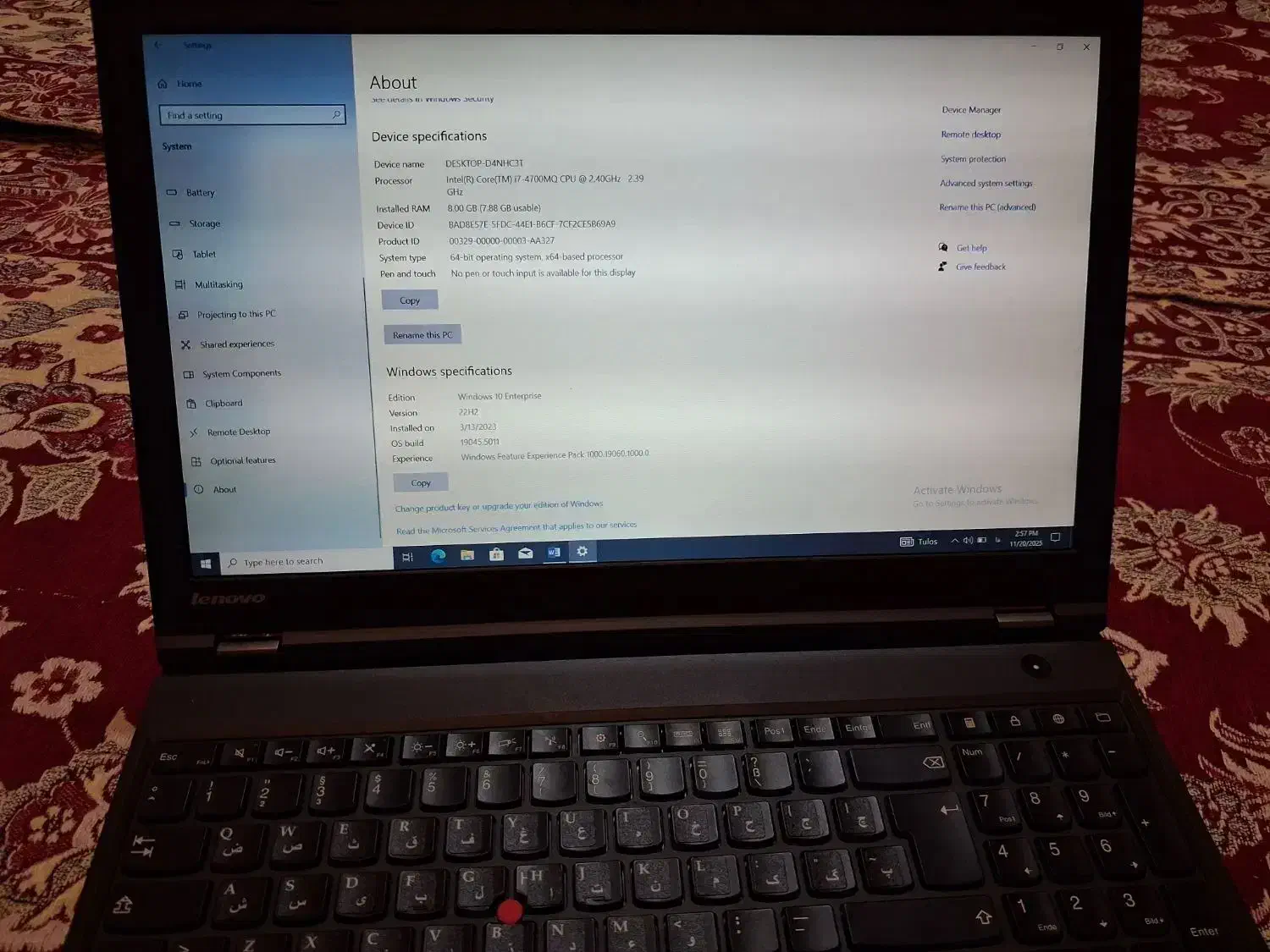 لب تاب لنو درحد نوبدون تعمیر تمیز دوبار روشن شده|رایانه همراه|تهران, سعادت‌آباد|دیوار