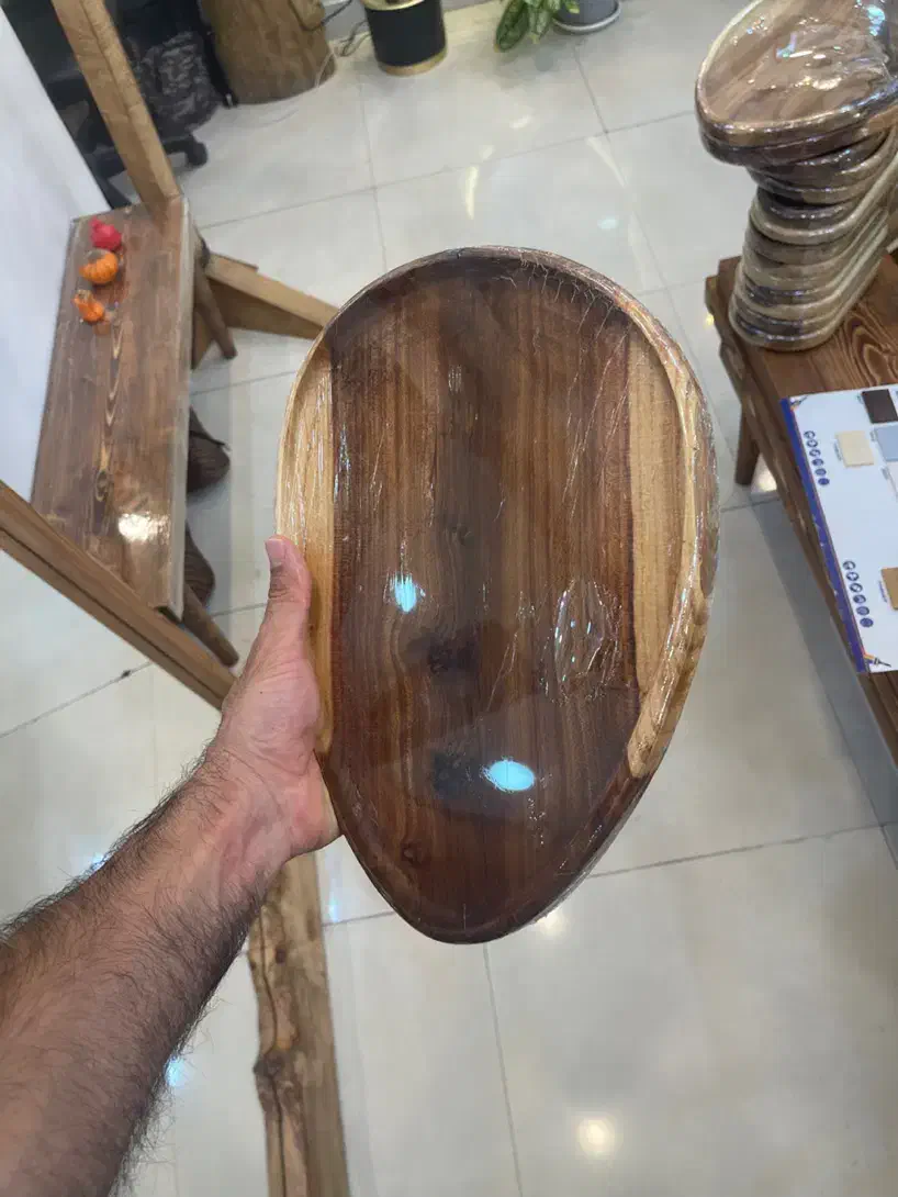 سینی چوبی|ظروف سرو و پذیرایی|تهران, سازمان برنامه شمالی|دیوار