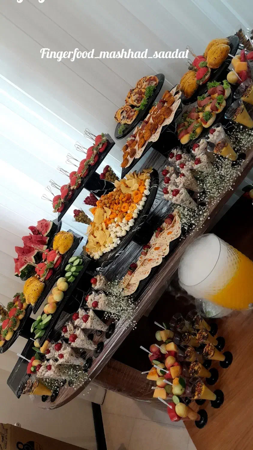 تولد، غذای خانگی، فینگرفود، چیدمان مهمانی، نامزدی|خدمات پذیرایی، مراسم|مشهد, میعاد (شهرک غرب)|دیوار