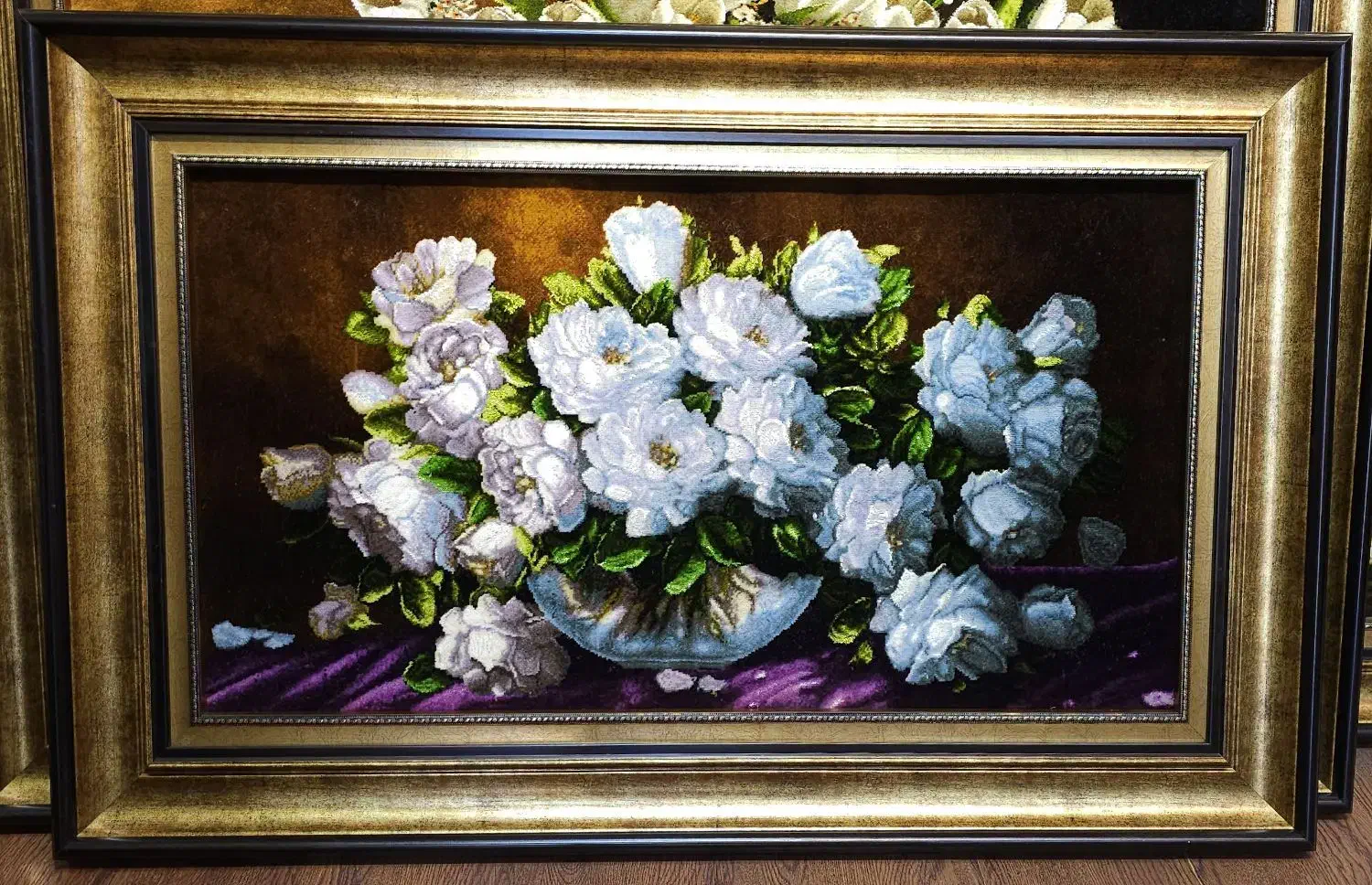 تابلو فرش گل رز سفید|تابلو فرش|تهران, علم و صنعت|دیوار