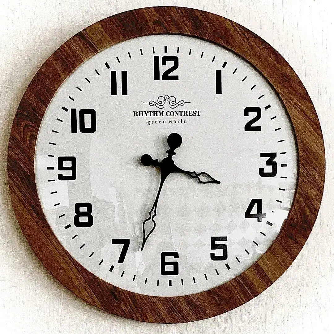 ساعت دیواری قاب چوبی آرام گرد مناسب هدیه روز مادر|ساعت دیواری و تزئینی|اشکذر, |دیوار