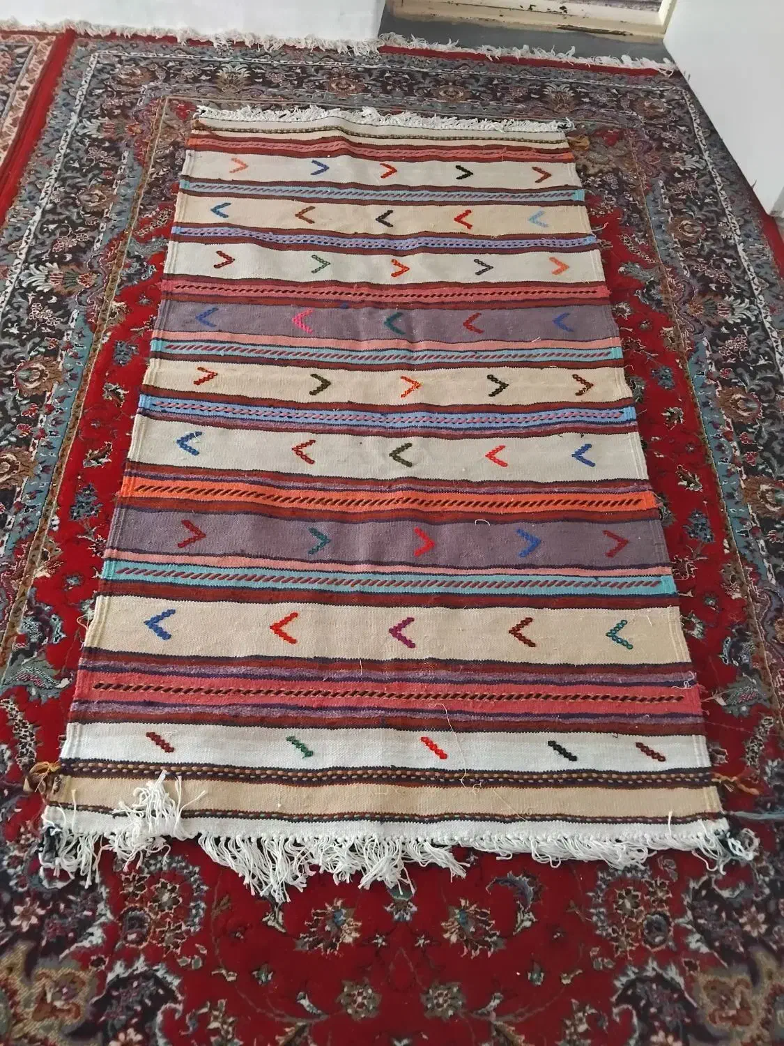 گلیم دست بافت|گلیم، جاجیم، گبه|بیرجند, |دیوار