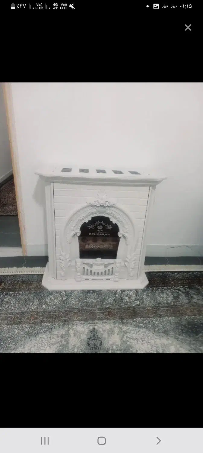 بخاری سفید|بخاری، هیتر، شومینه|سرخنکلاته, |دیوار