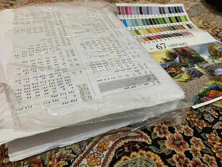 قالی تابلو کدبافی منظره زیبا|تابلو فرش|قم, نوبهار|دیوار