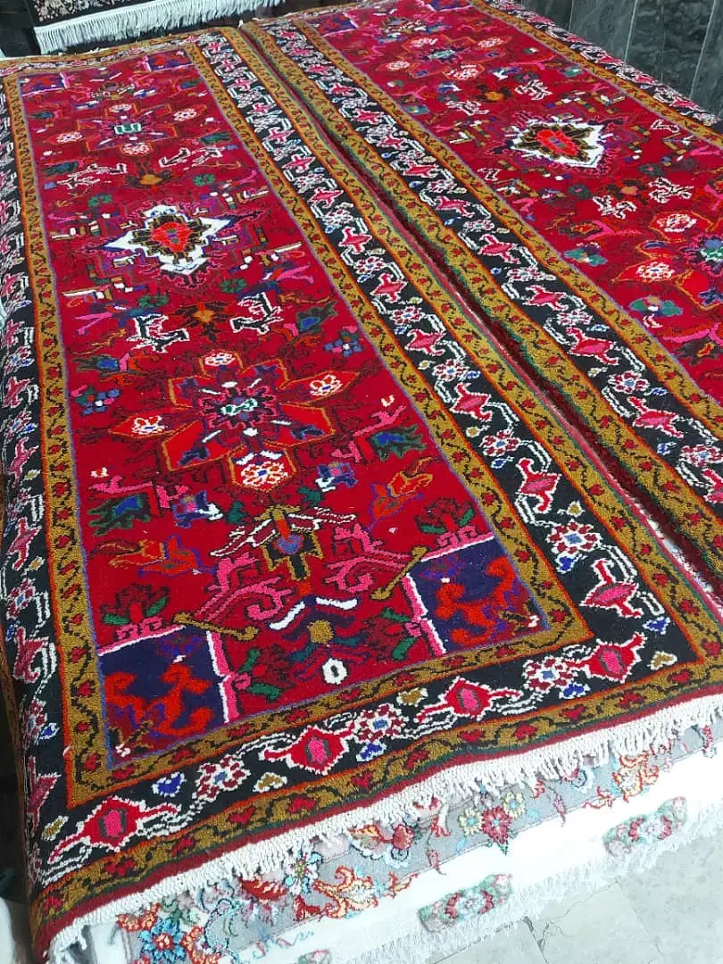یکجفت کناره ۳×۱نو اطراف هریس بارماخ توخوش|فرش|تبریز, |دیوار