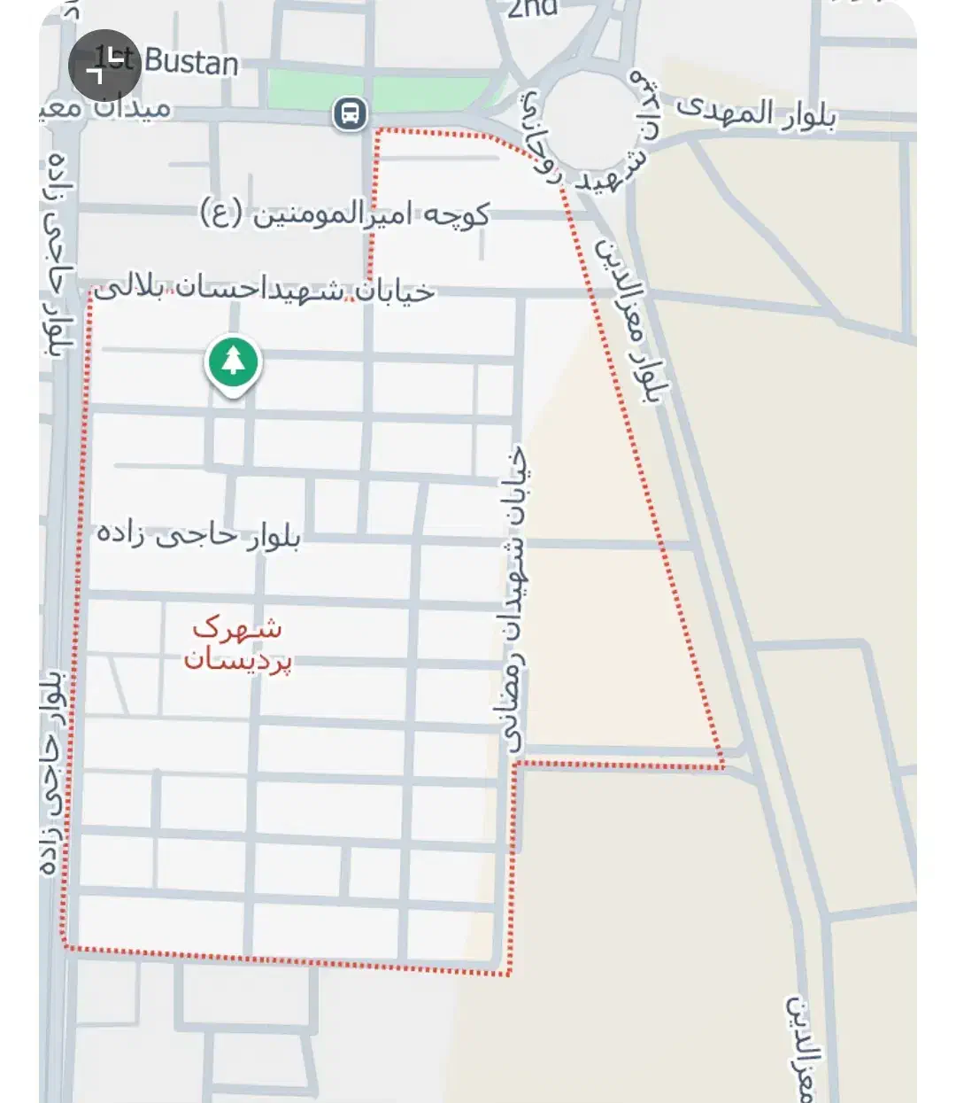 زمین فروشی شهرک پردیسان 2درب حیاط|فروش زمین و ملک کلنگی|آران و بیدگل, |دیوار