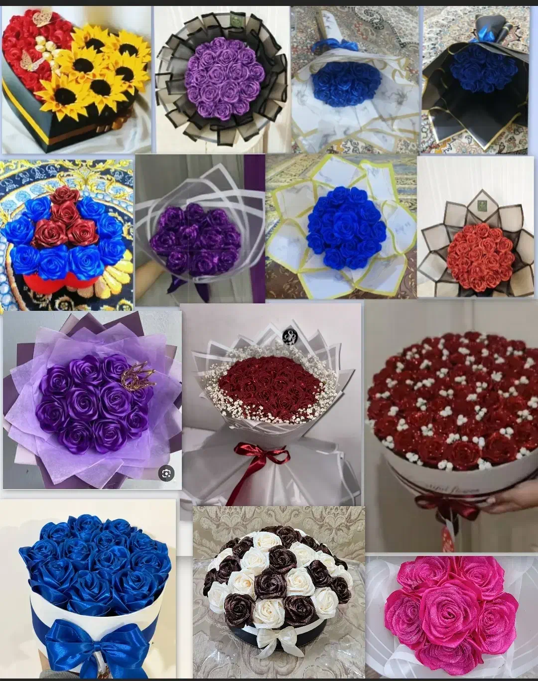 گل های روبانی|گل مصنوعی|یاسوج, |دیوار