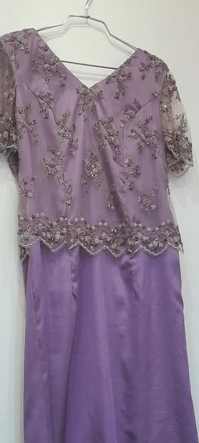 لباس شب سنگ دوزی شده با دامن ساتن|لباس|پرند, فاز ۴|دیوار