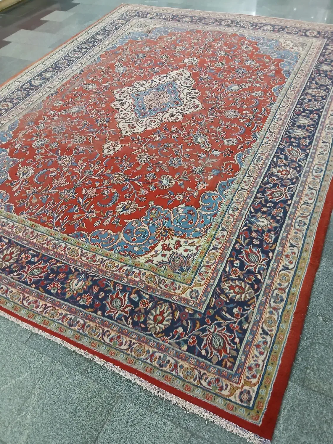 فرش دست بافت۱۲ کاشان سالم|فرش|تهران, ستارخان|دیوار