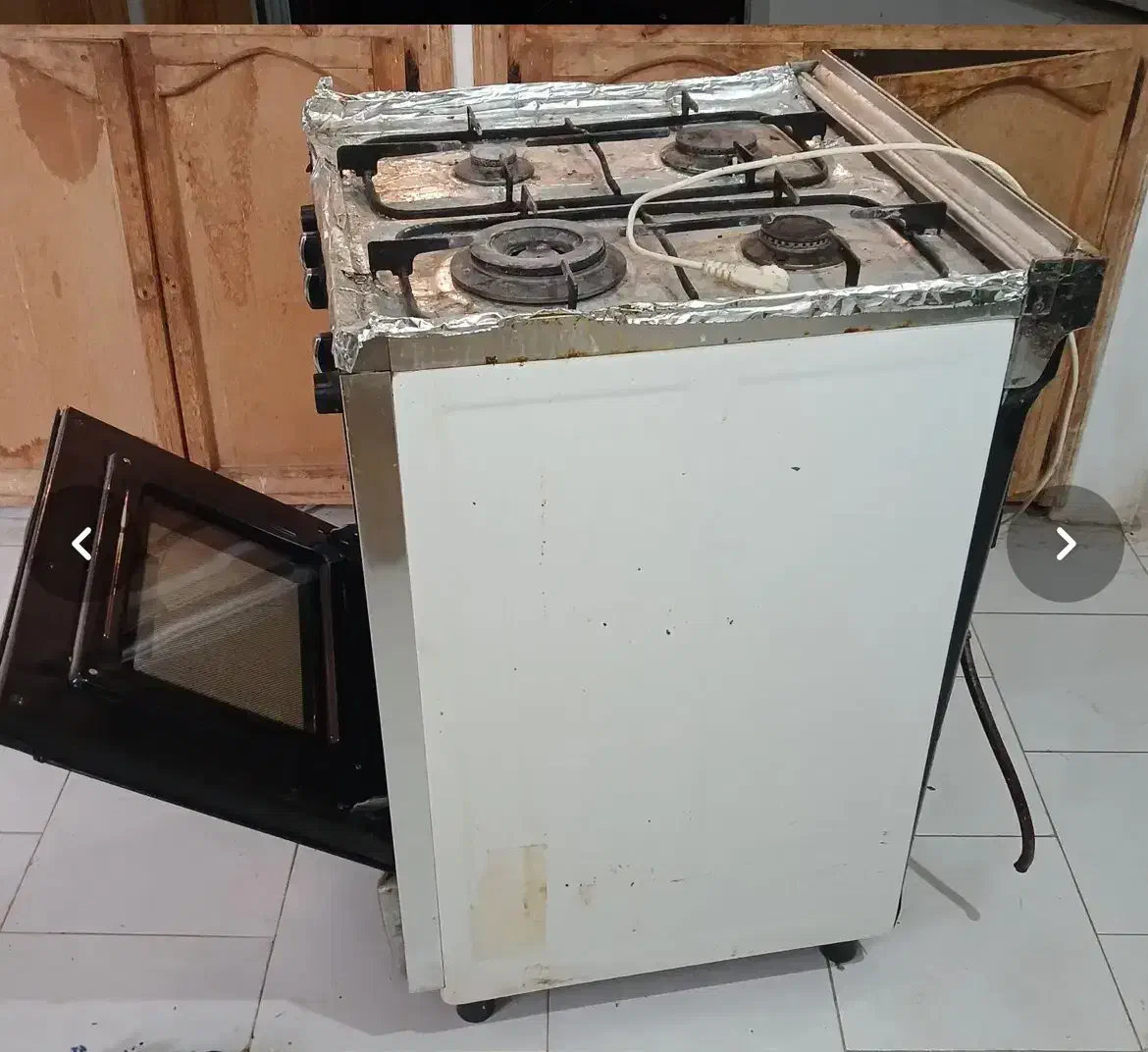 فر گاز قدیمی استیل|اجاق گاز و لوازم برقی پختوپز|سلماس, |دیوار