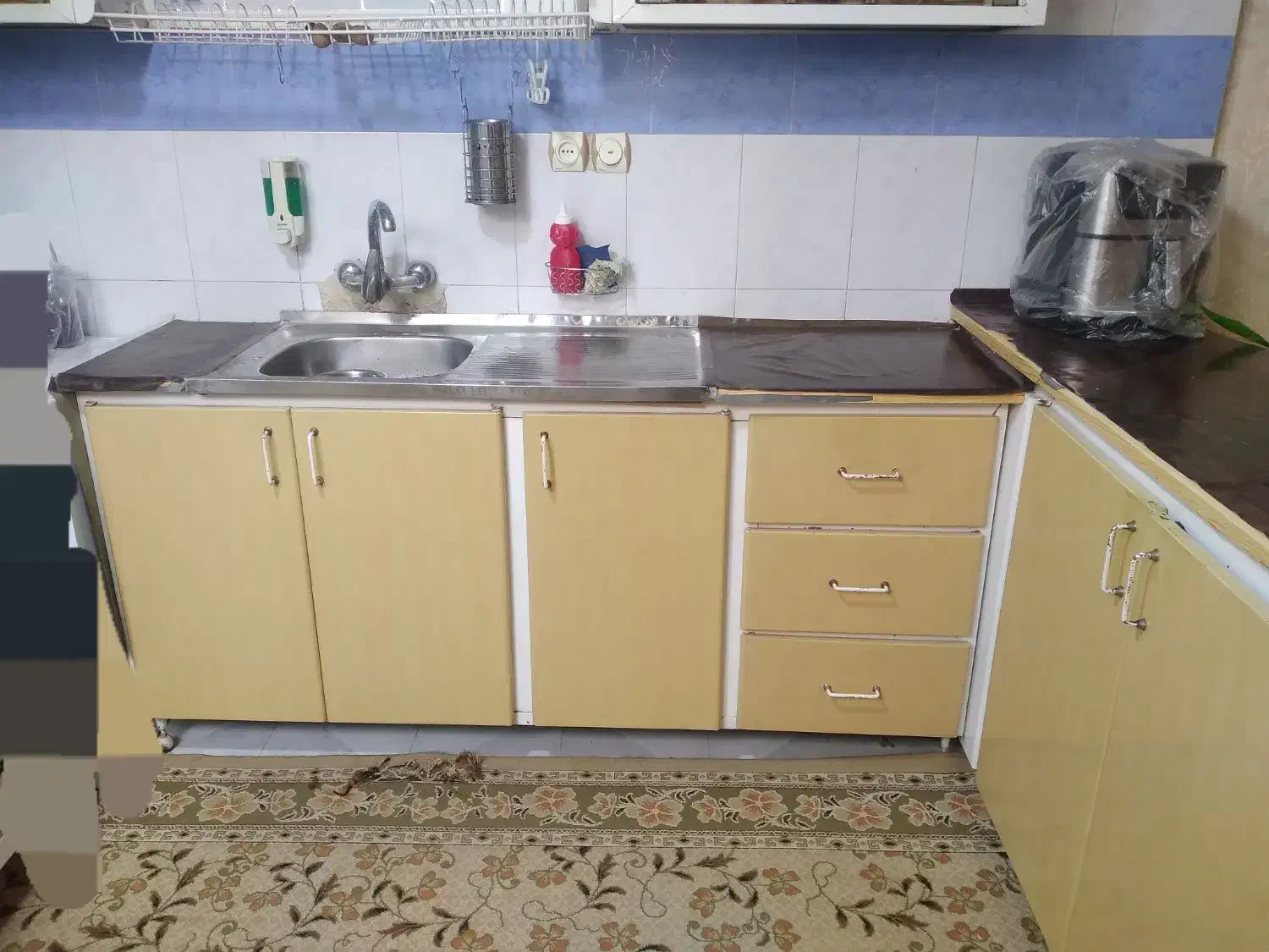 کابینت فلزی|آب‌چکان و نظم‌دهنده ظروف|شاهین‌شهر, شهرک ردانی پور|دیوار