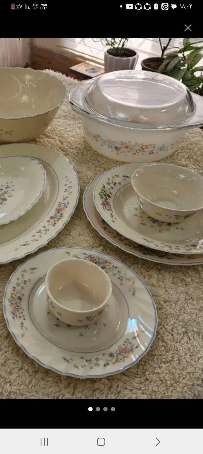 سرویس آرکوپال ویکتوریا لومینارک اصل فرانسه نونو|ظروف سرو و پذیرایی|شیراز, شهرک گلستان شمالی|دیوار