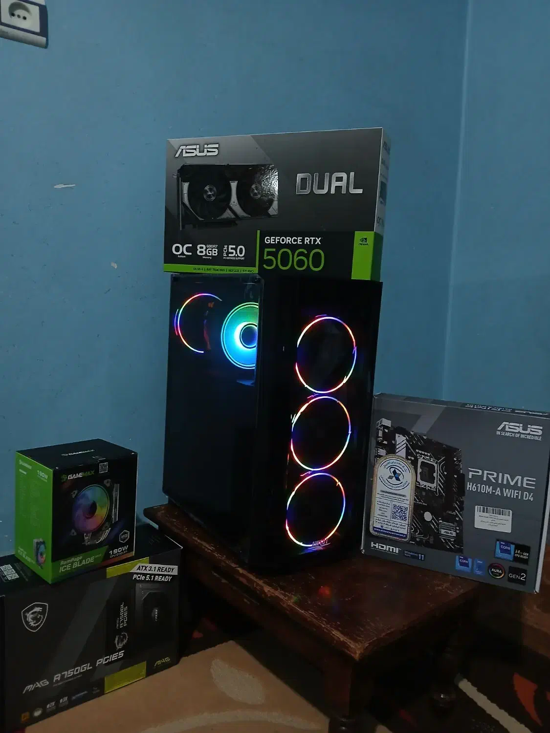 کیس گیمینگ  گرافیک ۵۰۶۰ گارانتی فعال|رایانه رومیزی|شهریار, اصیل آباد|دیوار