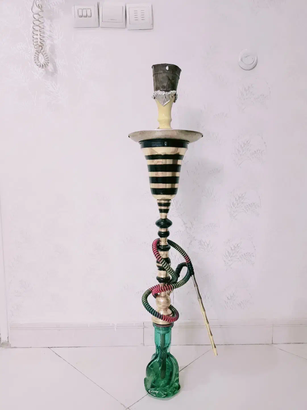 قلیان،قلیون برنجی عربی|کلکسیون و سرگرمی|ری, شهادت|دیوار