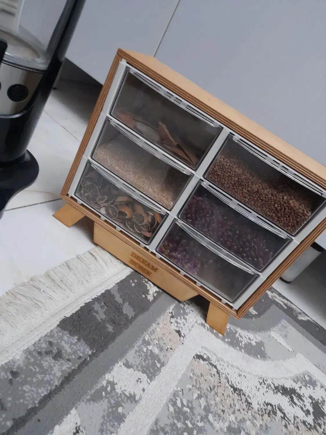 جا حبوبات چوبی|ظروف نگهدارنده، پلاستیکی، یک‌بارمصرف|کرج, مهرویلا شمالی|دیوار