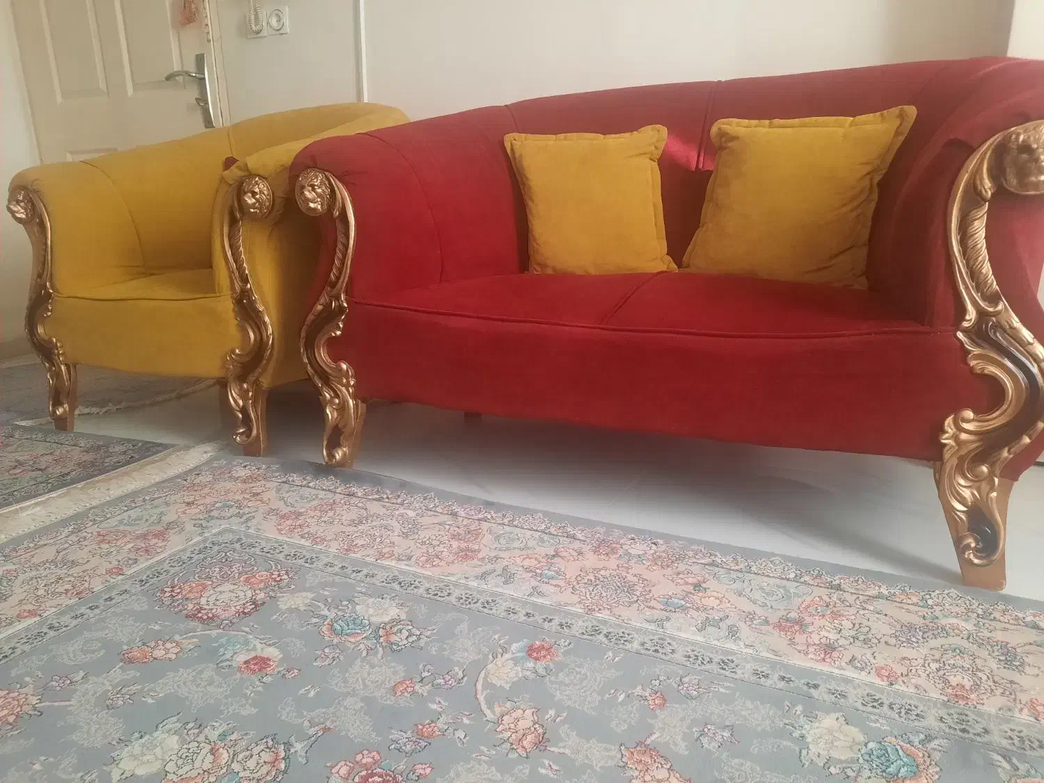 مبل نیم ست ۴نفره|مبلمان خانگی و میز عسلی|قدس, شهر‌قدس|دیوار