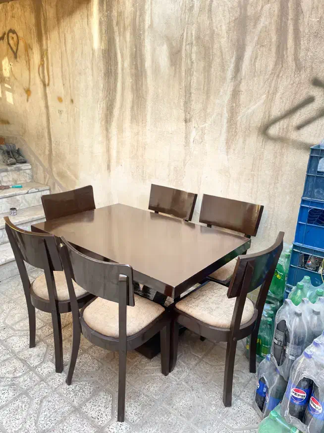 میز نهار خوری ۶نفره کاملا نو|میز و صندلی غذاخوری|مشهد, رسالت|دیوار