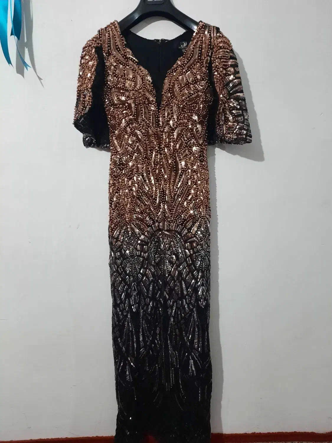 لباس مجلسی کارشده شیک|لباس|کبودرآهنگ, |دیوار