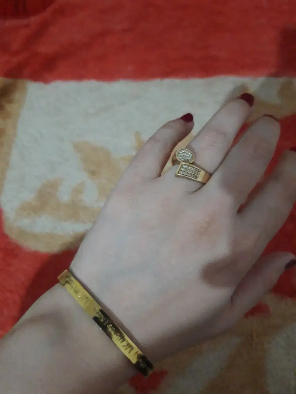 دستبند وانگشتر ژوپینگ بدل رنگ ثابت|بدلیجات|خرم‌آباد, |دیوار