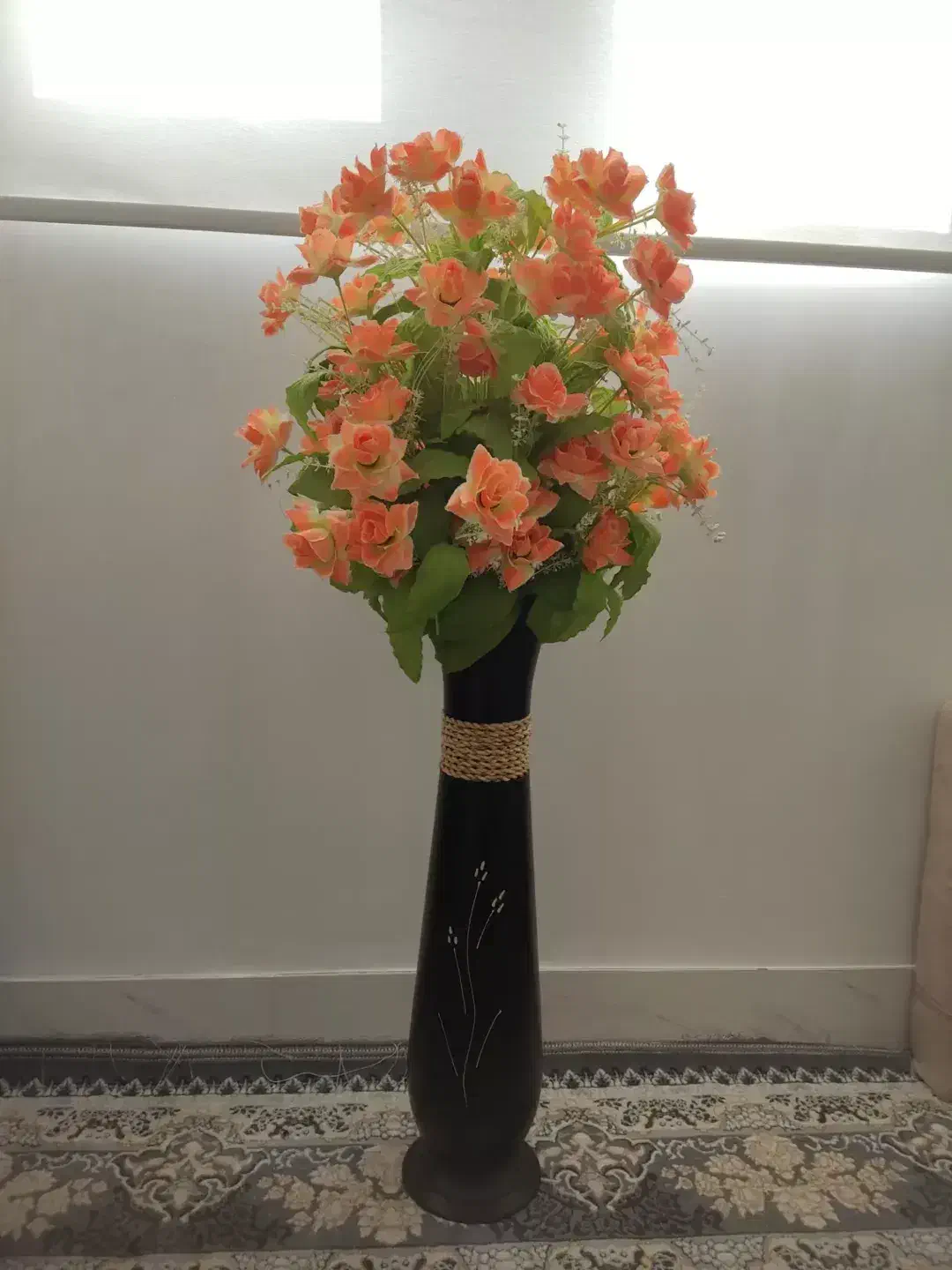 گل مصنوعی همراه گلدان|گل مصنوعی|میانه, |دیوار