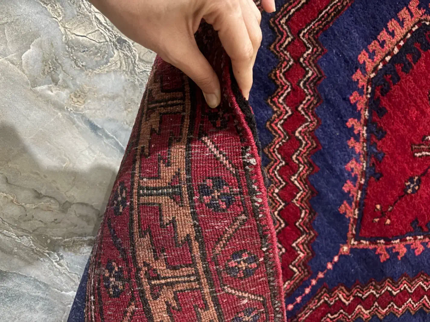 گبه دستبافت تمیز|گلیم، جاجیم، گبه|ساری, |دیوار