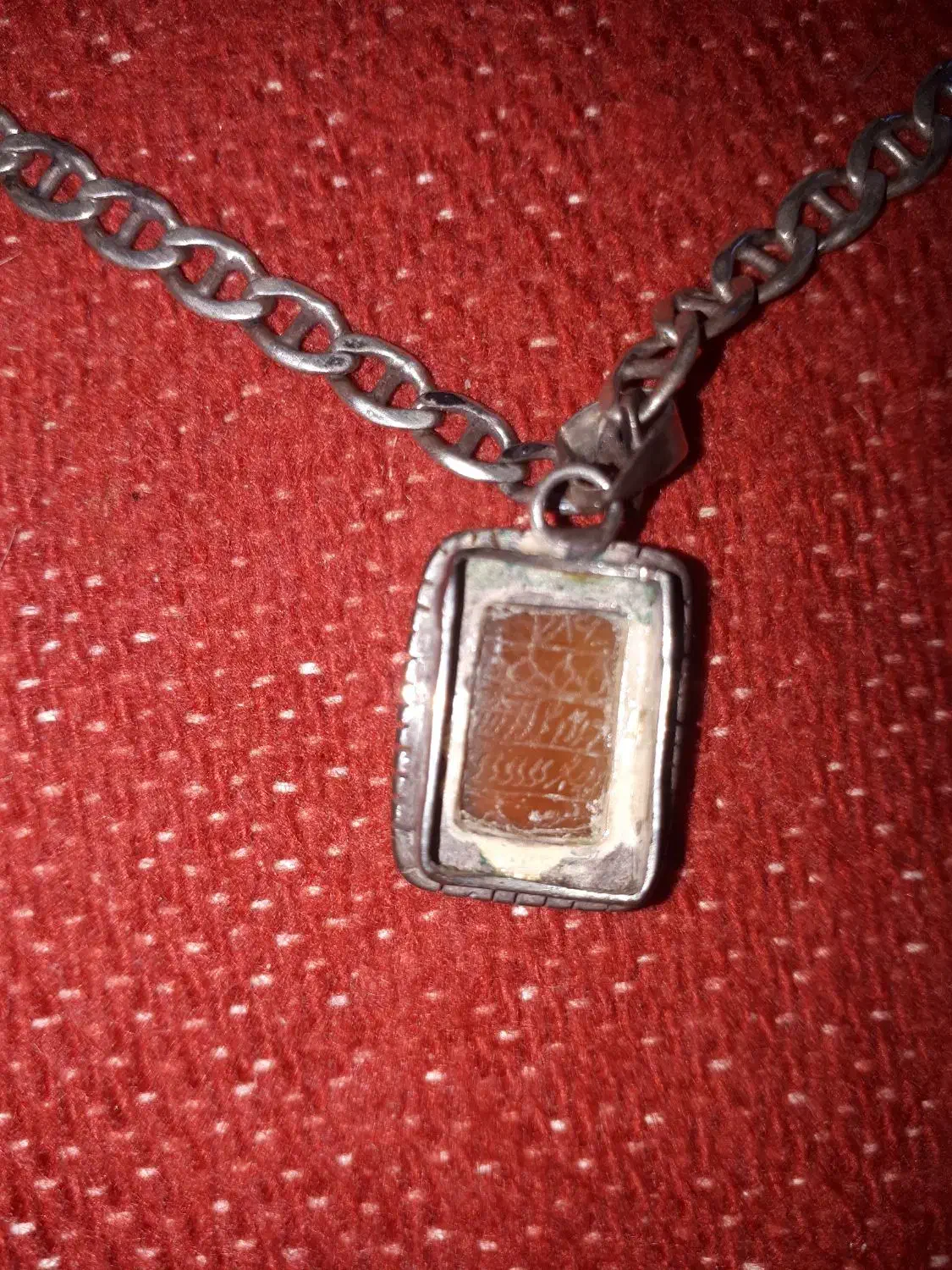 زنجیر نقره ایتالیا و پلاک شرف شمس|جواهرات|کرمانشاه, |دیوار