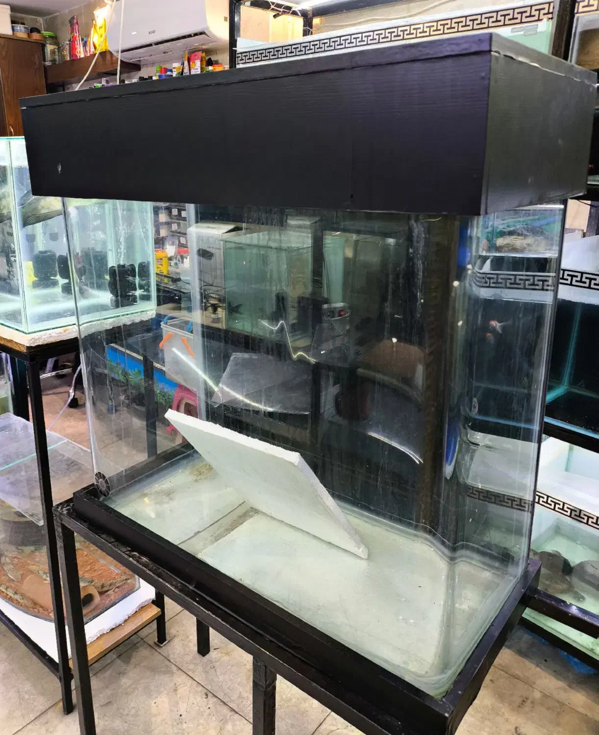 آکواریم شیشه خم سالم با وسایل کامل|ماهی|تهران, حبیب الله|دیوار