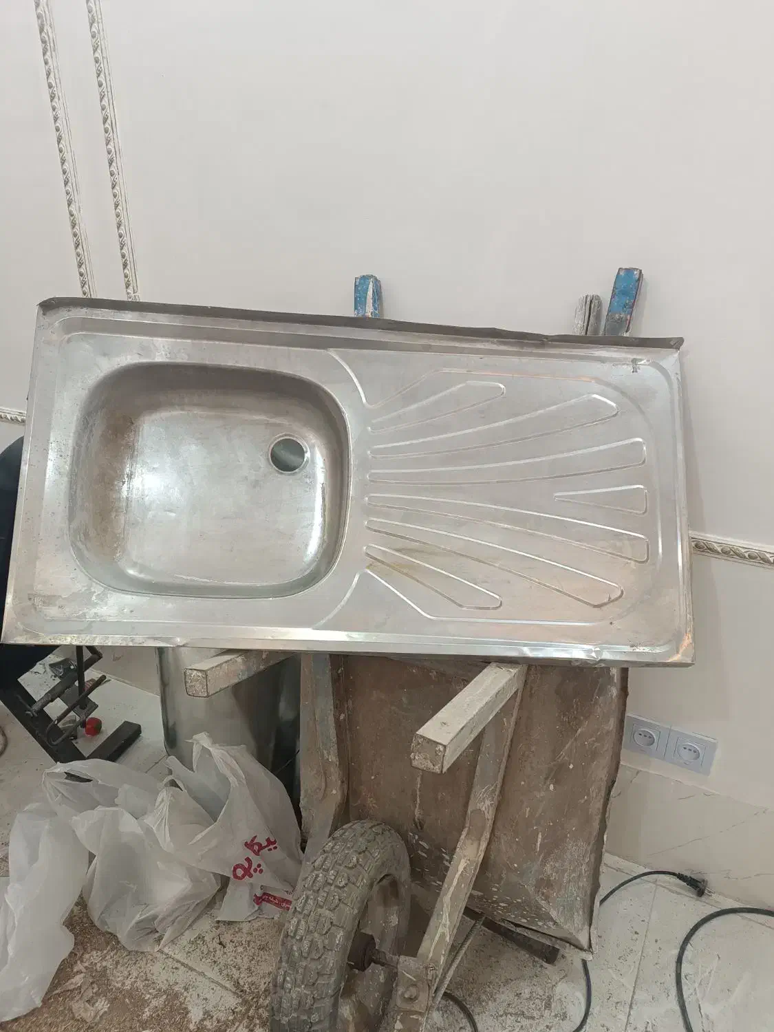 سینک|آب‌چکان و نظم‌دهنده ظروف|مشهد, رسالت|دیوار