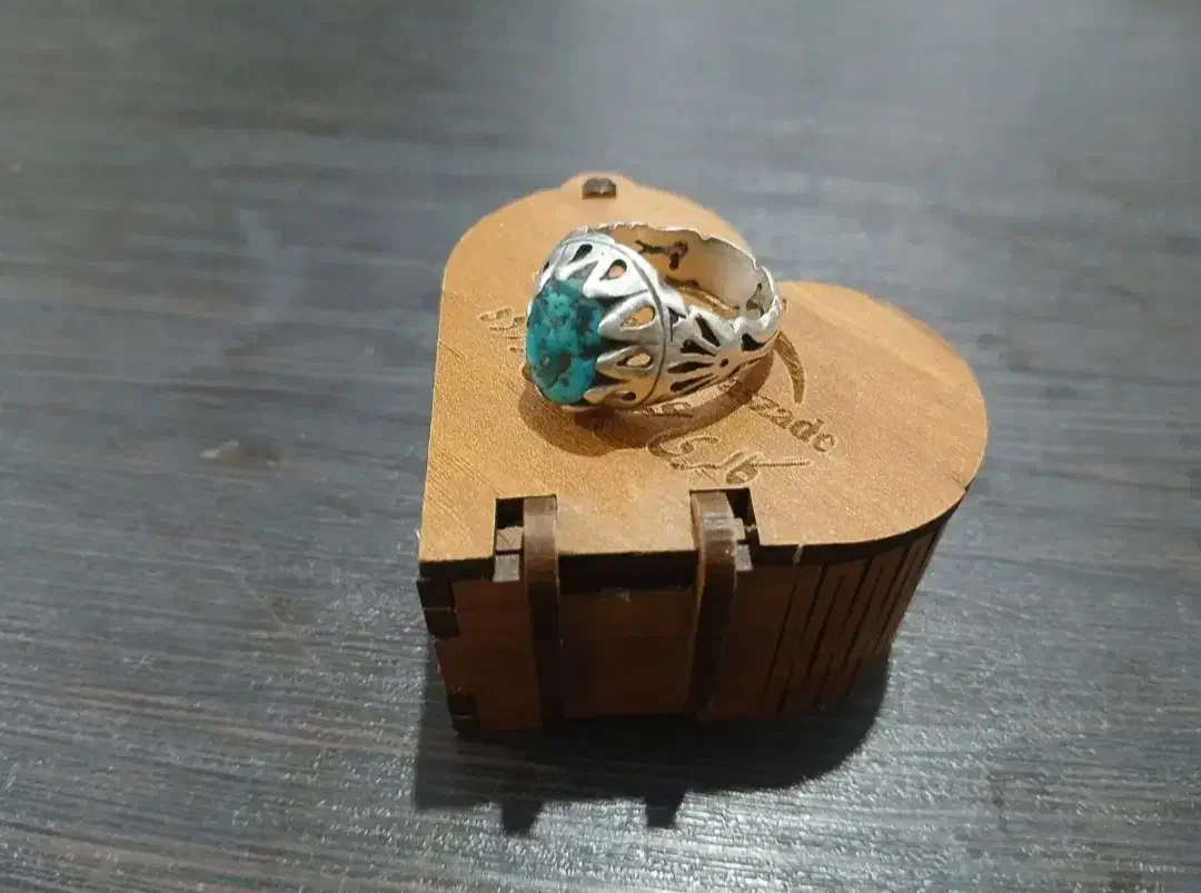 انگشتر نقره فیروزه بارکاب دست ساز قدیمی|جواهرات|لاهیجان, کوی آزادگان|دیوار