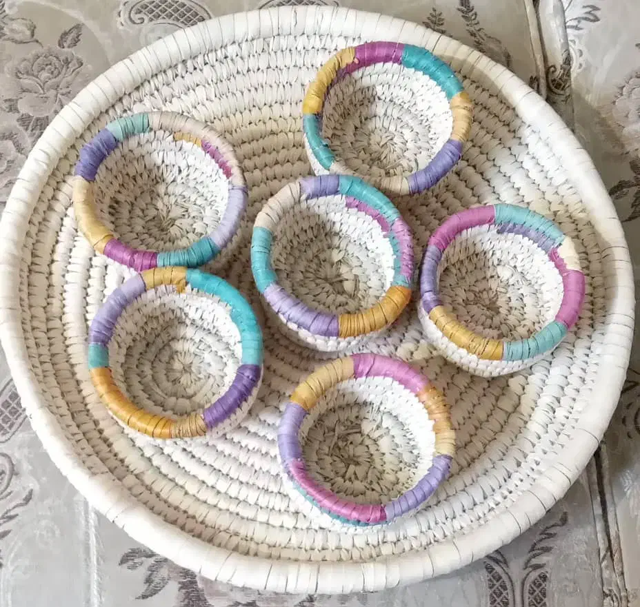 ست حصیری بسیار زیبا|صنایع دستی و سایر لوازم تزئینی|آبدانان, |دیوار