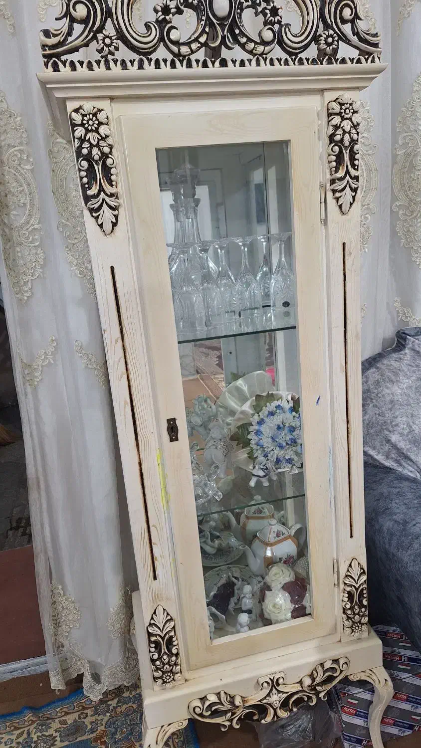 دوعدد بوفه ساعت ایستاده میز تلویزیون|بوفه، ویترین، کنسول|بوئین زهرا, |دیوار