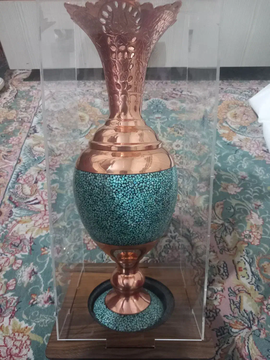 گلدان مسی محصولات اقاجانی مناسب کادو|صنایع دستی و سایر لوازم تزئینی|تهران, ستارخان|دیوار