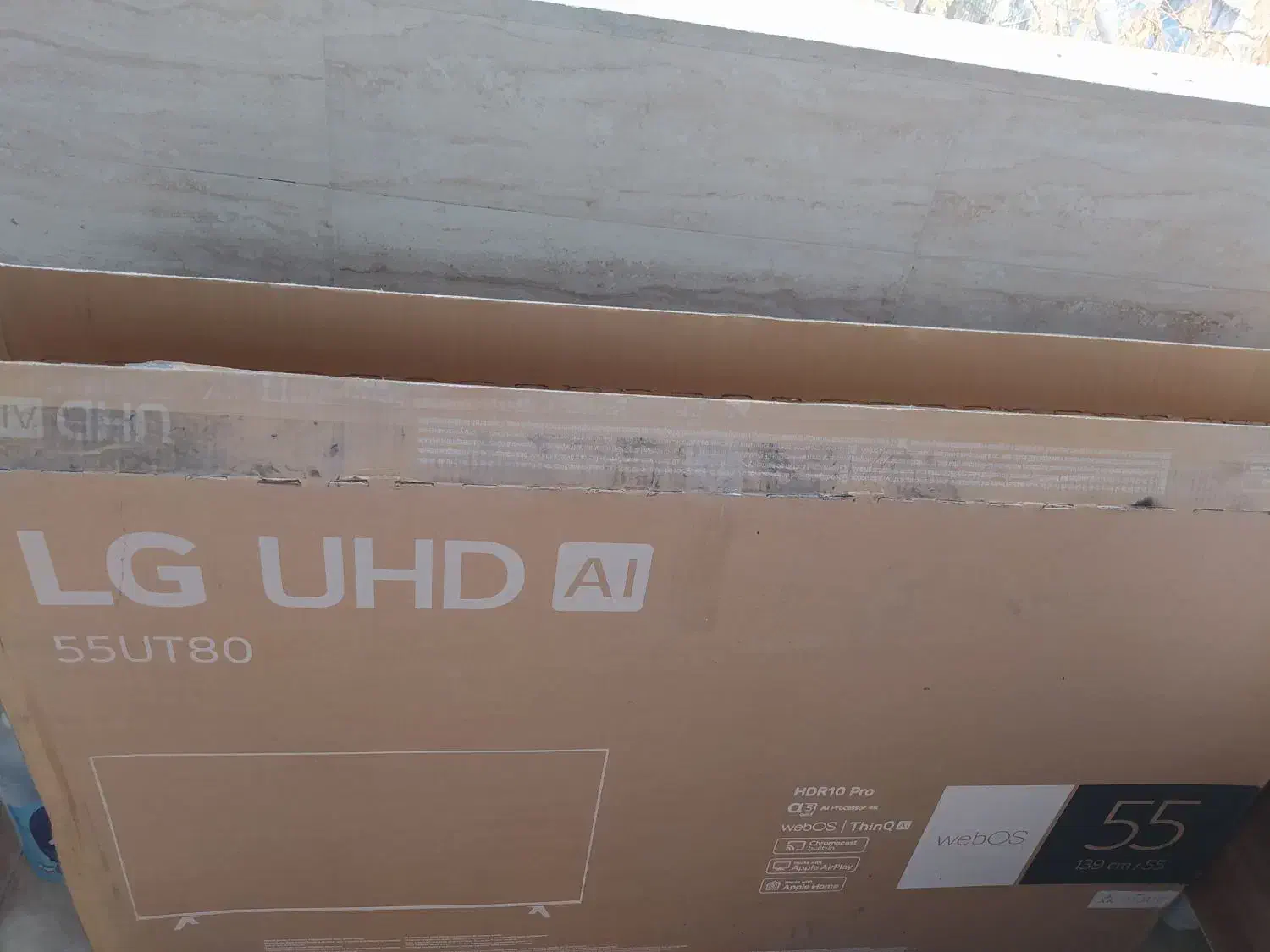 کارتون تلویزیون ۵۵ اینچ ال جی|تلویزیون و پروژکتور|کرمانشاه, |دیوار