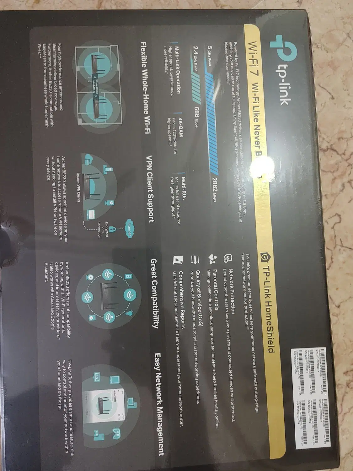 روتر تی پی لینک tplink ArcherBE230 BE3600|مودم و تجهیزات شبکه|تهران, شهرک یاس|دیوار
