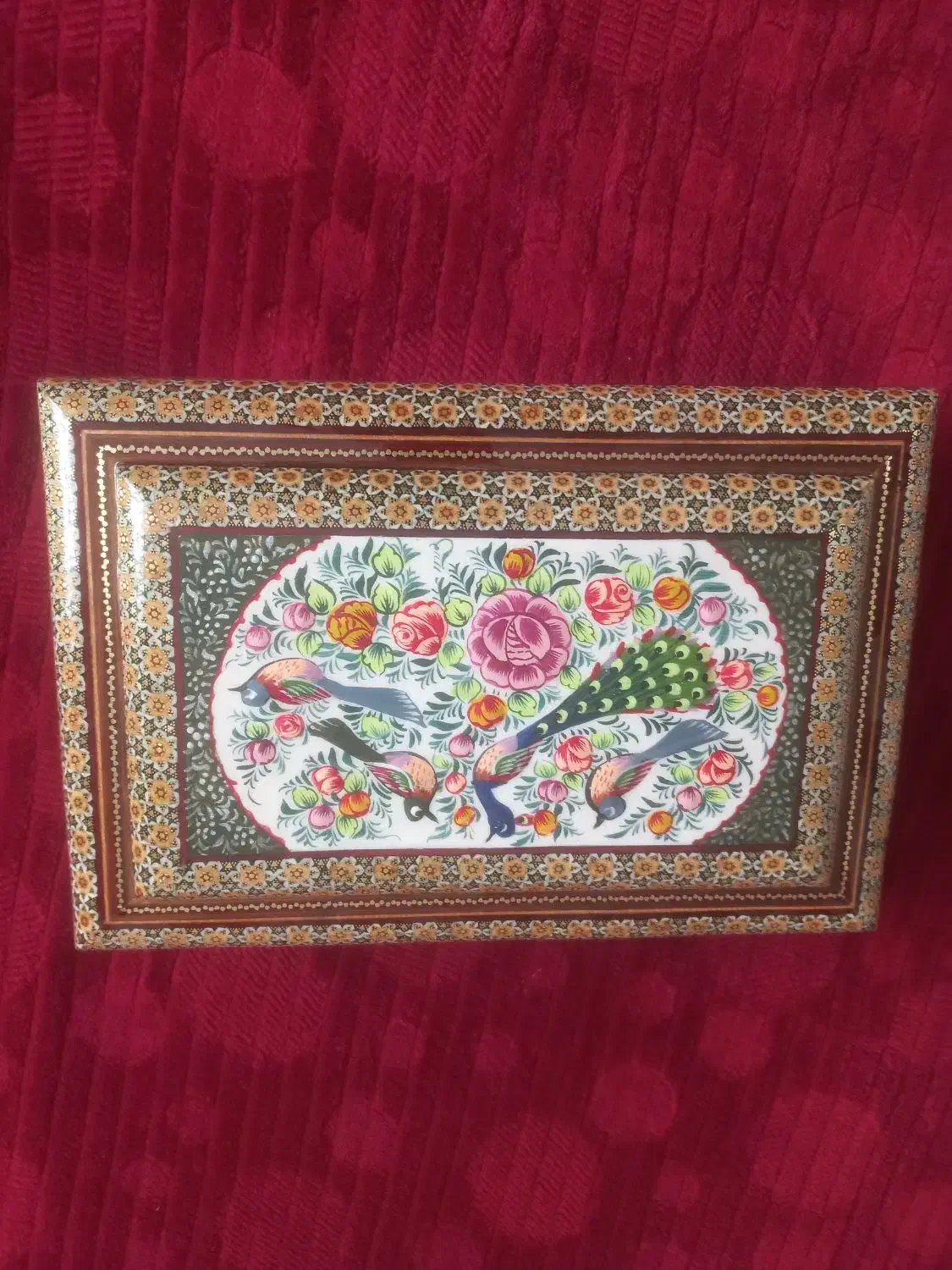 جا قرانی خاتم کاری مینیاتوری سجاده ترمه نفیس|صنایع دستی و سایر لوازم تزئینی|اصفهان, شاه پسند|دیوار