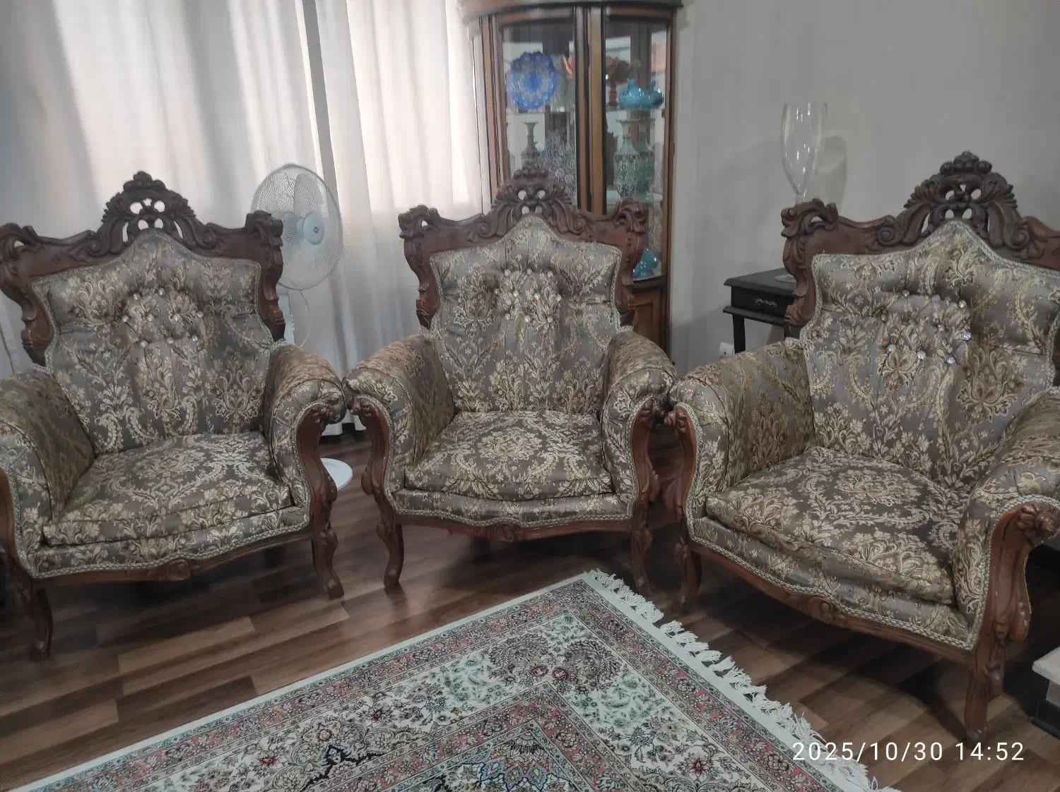 مبل سلطنتی ۹ نفره|مبلمان خانگی و میز عسلی|گنبد کاووس, |دیوار