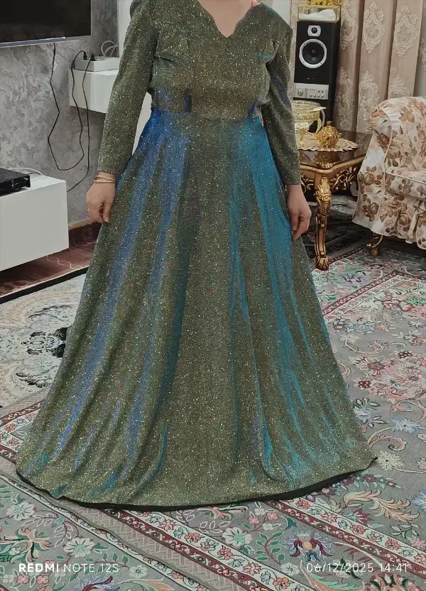 لباس سبز زرد دار خوشکل|لباس|نسیمشهر, |دیوار