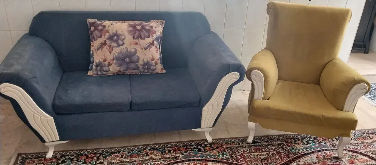 مبل ۷نفره با میزعسلی|مبلمان خانگی و میز عسلی|محلات, |دیوار