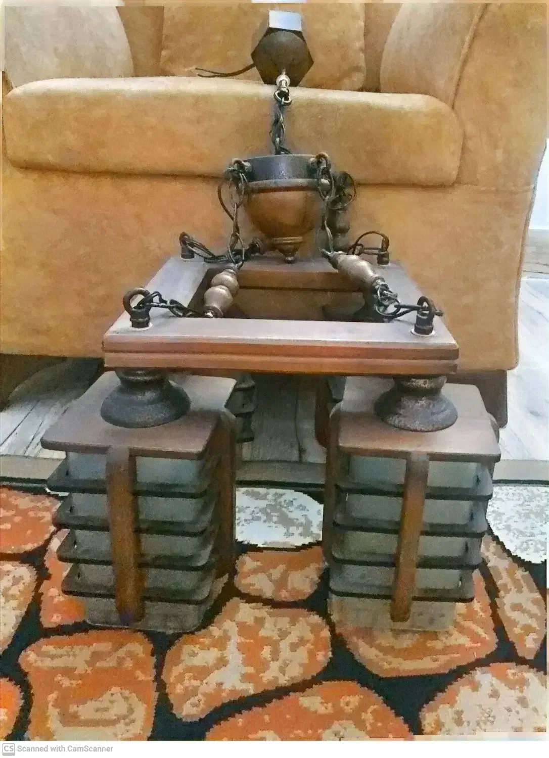 لوستر چوبی|لوستر و چراغ آویز|میانه, |دیوار