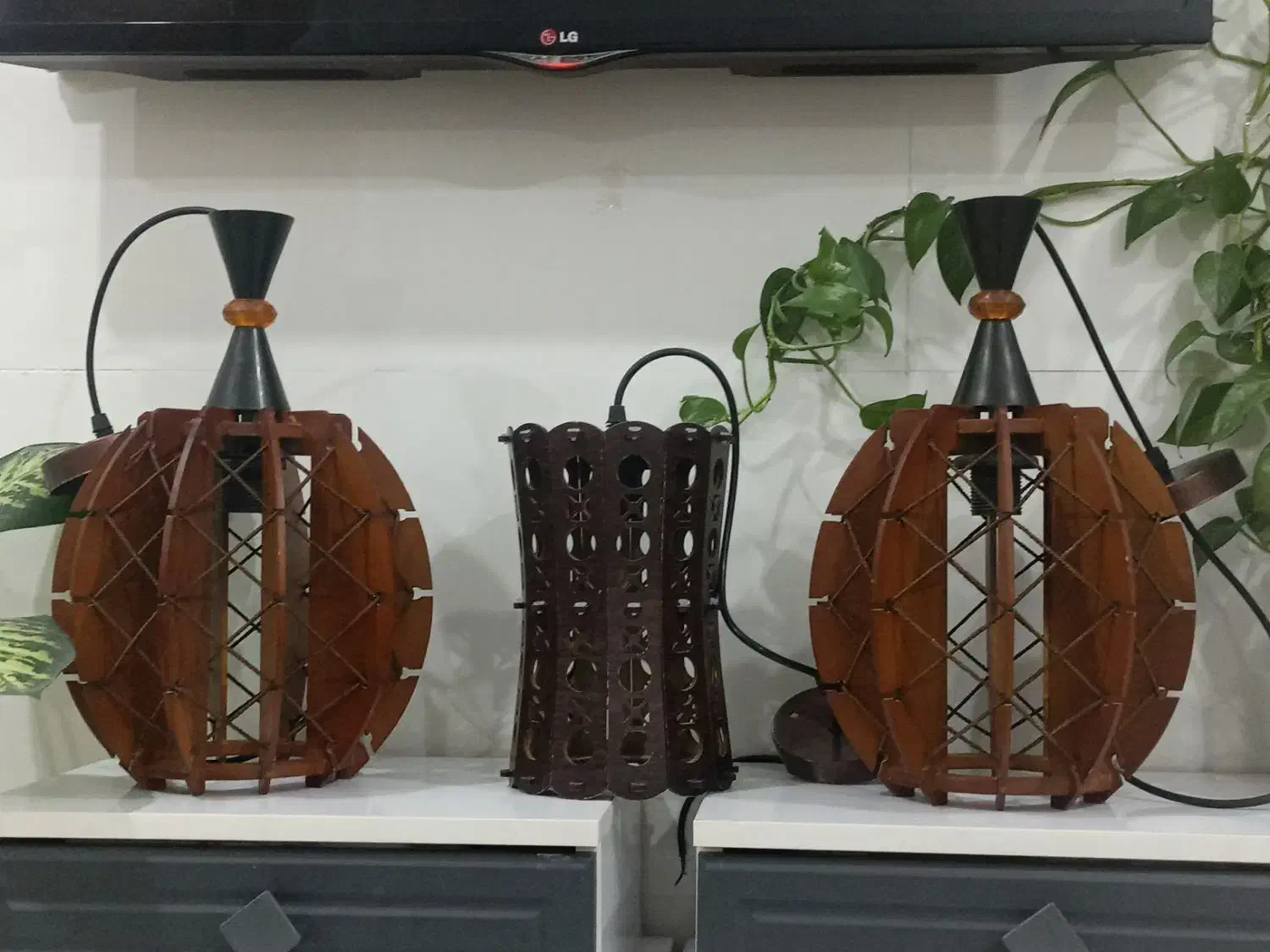 لوستر چوبی|لوستر و چراغ آویز|جم, |دیوار