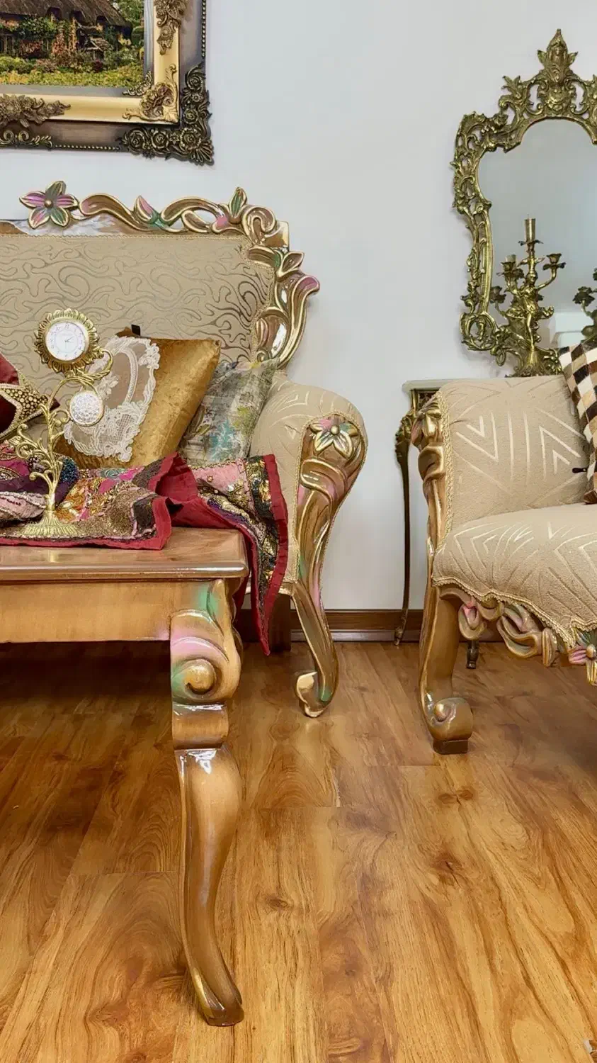 مبل و نهارخوزی استیل سلطنتی سفارشی کار دست|مبلمان خانگی و میز عسلی|تهران, زعفرانیه|دیوار